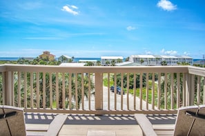 Enjoy the watching the sunsets over the gorgeous gulf from your private balcony off the private master suite!