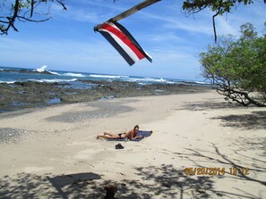 Your secluded beach to enjoy right in front of your cabina