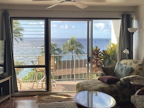 Living room with ocean view