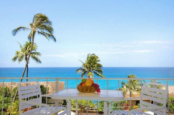 Actual Ocean view taken from doorway to Lanai