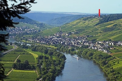 Apartment with garden and view of the Mosel