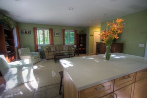 open living room/ kitchen