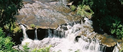 One of Several Waterfalls Seen from Home's Unique Observation Deck