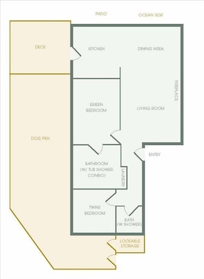 Floor Plan Abalone Cottage
