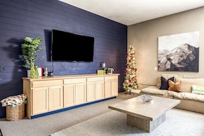 Our Grinchmas tree can be found in our man cave.