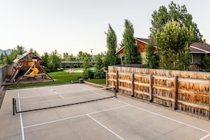 Our pickleball court is a guest favorite. Pickleballs and paddles are provided.