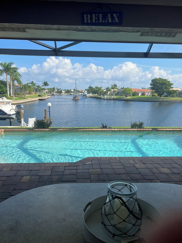 View from living room and deck