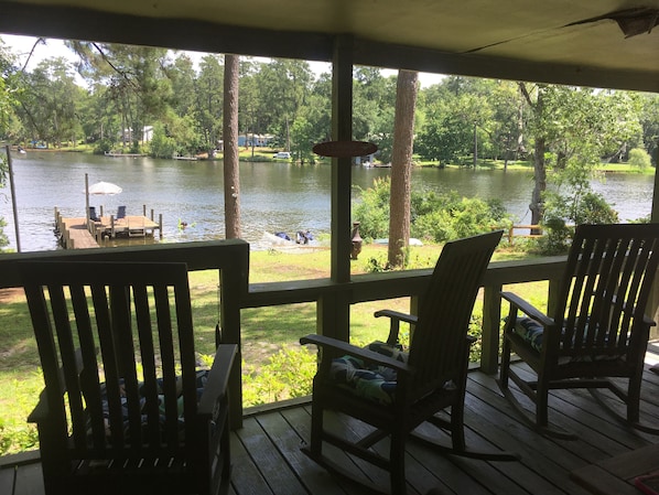 Relax on a rocking chair and enjoy the view