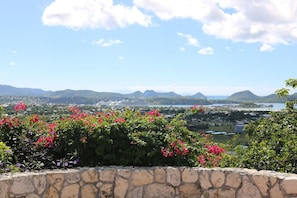 The view from our pool looking towards St. Johns Harbor.