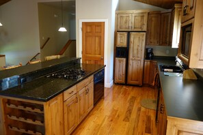 The kitchen is fully equipped with all appliances, amenities and utensils.  