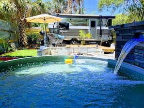 Rv is in a shared backyard but the RV is Private