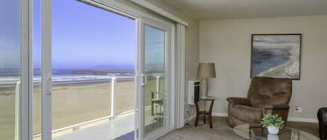 Private balcony overlooking the ocean