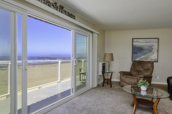 Private balcony overlooking the ocean