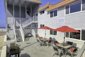 Shared patio with propane bbq