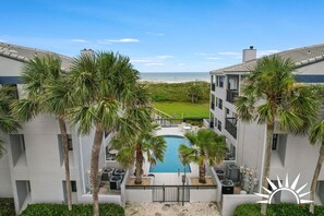 Oceanfront community with pool