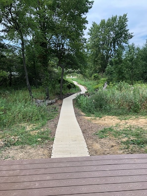 New path to lake and dock.  