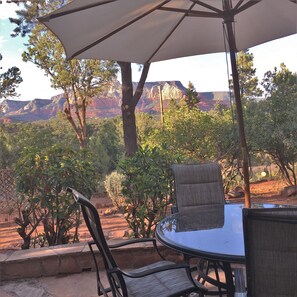 Flagstone Deck Off Living Room great for dinning outdoors with views