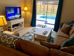 Living room with Large flat screen TV