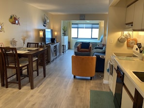 View of condo from entry door looking toward bedroom (overlooking the water)