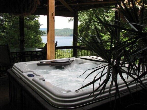 There is nothing better than a sunset from the hot tub.