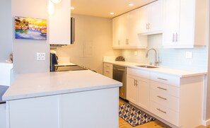 Beautifully remodeled bright, fully stocked kitchen