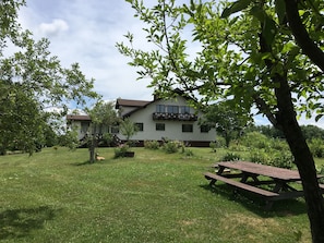 View from the barn (winery) of the back of the house