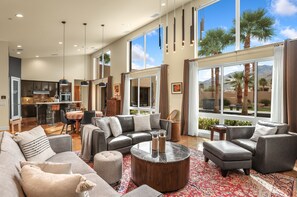 Open concept seating with spectacular views