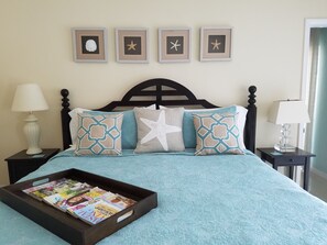 master bedroom with king sized bed