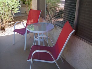 Front Patio facing east to watch sunrise