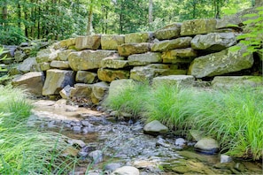 Our stream flows near the house. Kids love to play in it.