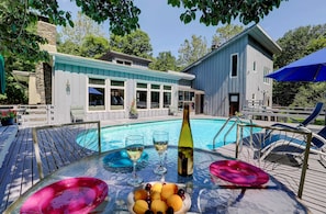 Dine by the pool.