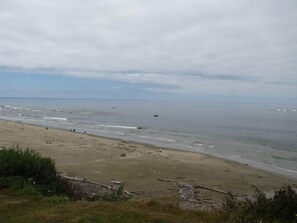 West over the beach.