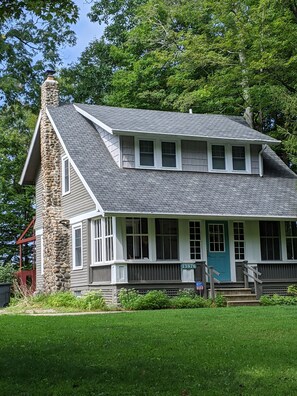 Front of the Cottage On Lake Erie in Summer