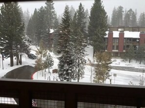 The Winter View from our Oversized Balcony off Family Room 