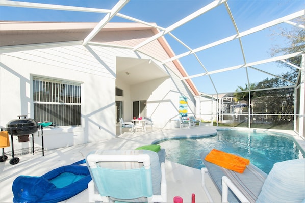 Spacious pool deck; read, sunbathe, dip-and repeat!