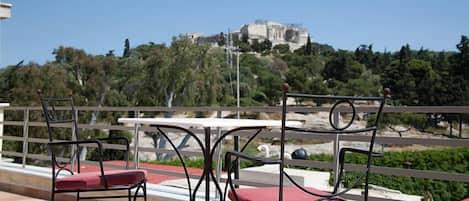 View of Acropolis from terrace (no zoom lens!)