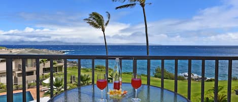 Kapalua Bay Villas 23B1 lanai with ocean view1