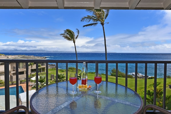 Kapalua Bay Villas 23B1 lanai with ocean view1