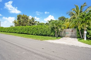 Private property completely fenced-in and secluded with an electronic gate.