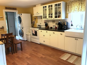 Another view of our kitchen...washer and dryer too!