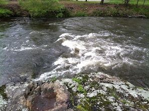 The Cullasaja  river right outside your door