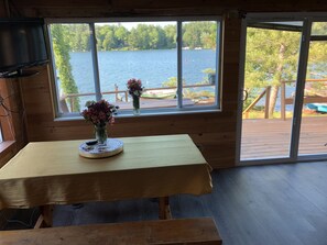 Dining room over looking the lake