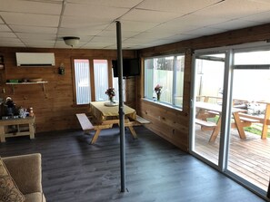 Living room / Dining room overlooking the lake.