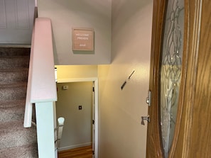 private entryway-unit is downstairs
