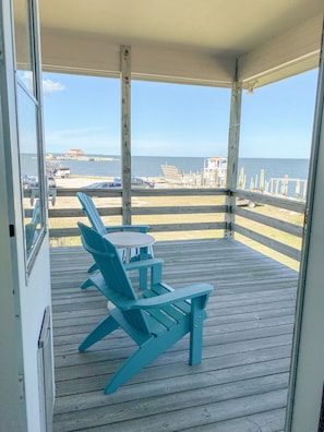 Sunrise porch. A great place for your morning coffee and a sunrise.