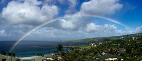 This rainbow image was taken from the lanai off the living room and is unedited.