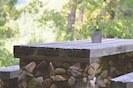 Picnic on the patio at Cave Creek Cabin