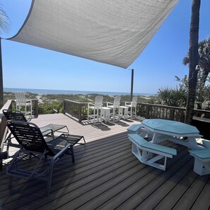 Beachfront Deck with Private Beach Access
