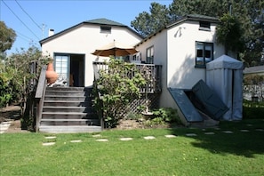 Backyard and deck