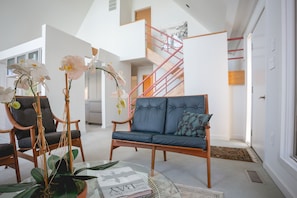 Custom, open-concept home (photo prior to new red-oak hardwood flooring)  